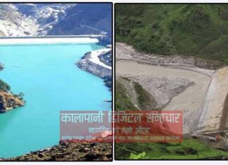 खोलियो धौलिगङ्गा विद्युतको ड्याम, नदीमा हिउदमै बर्षादको जस्तो धमिलो पानी